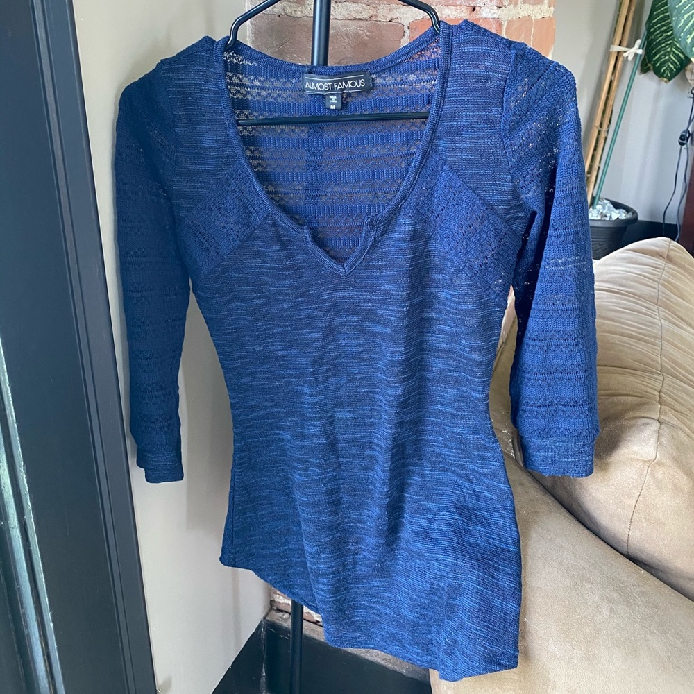 Almost Famous Navy Blue Top